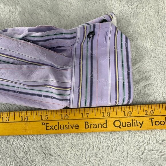 Robert Graham Button Up Long Sleeve Purple Shirt Men’s Size XL - Picture 9 of 13